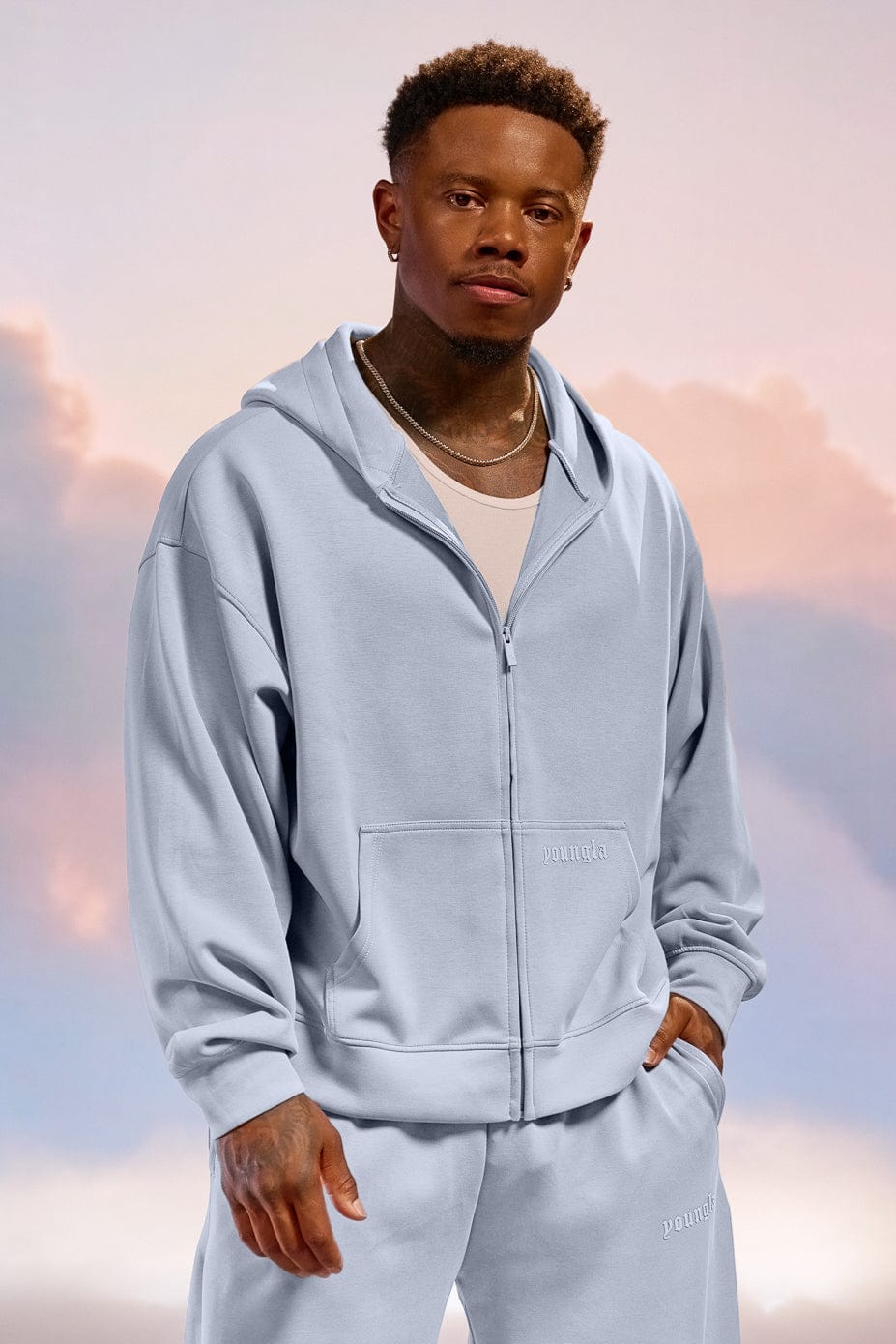 5215 - Soft AF Zip Ups for Men's -  Lightweight, breathable, and incredibly soft, Perfect for layering or wearing in Sky Blue