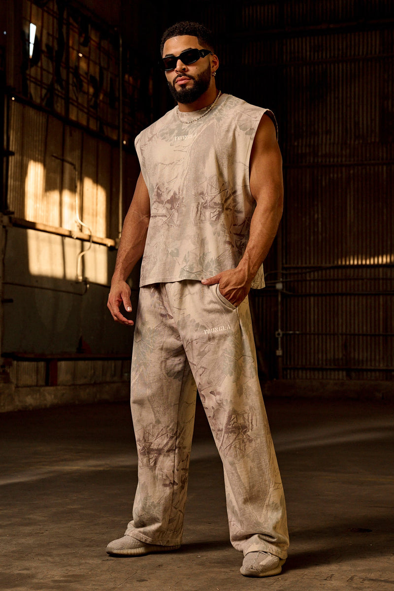 2094 - Tree Camo Collection - No Cuff Sweats For Men's -  lasting quality and a relaxed silhouette in Desert Tan