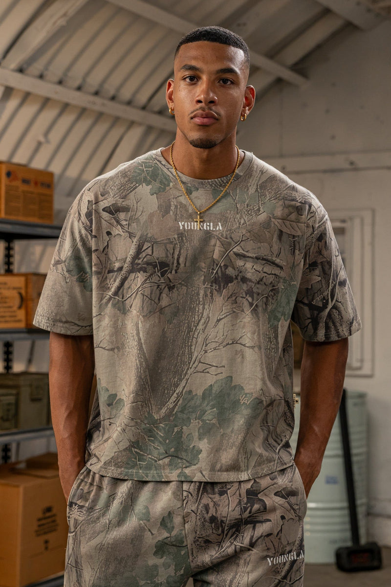 4084 - Tree Camo Collection - Tees for Men's - Oversized and cut from heavyweight terry in Beige