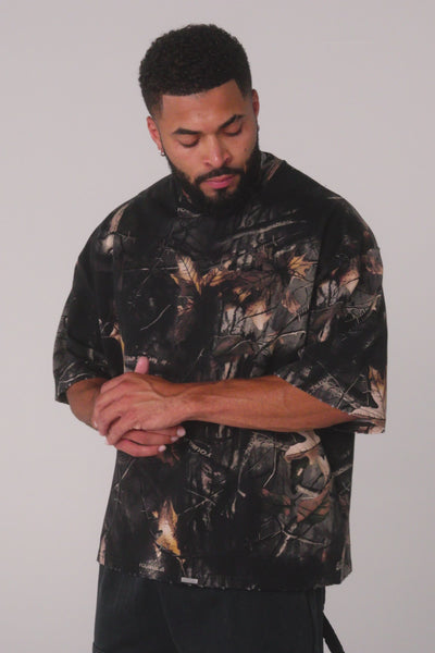 4159 - Huge Tees for Men: Bold gothic logo tee with boxy draped fit, vintage faded 100% cotton, and heavyweight presence - video.