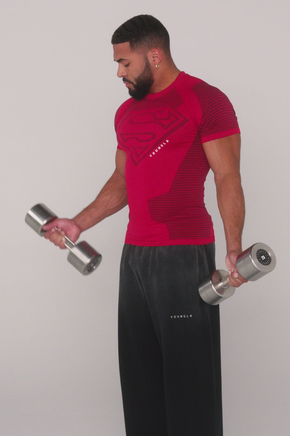 T-shirt Compression YoungLa X Superman - Noir - Taille M - Homme - Neuf